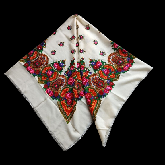 White and Pink Heart‎ Patterned Scarf Wrap - Picture 3 of 5